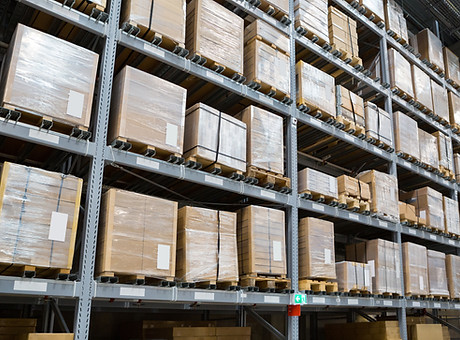 Packages on Shelves