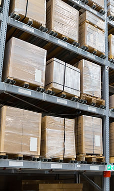 Packages on Shelves
