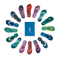 Beautiful flip flops with a unique massaging sensation.