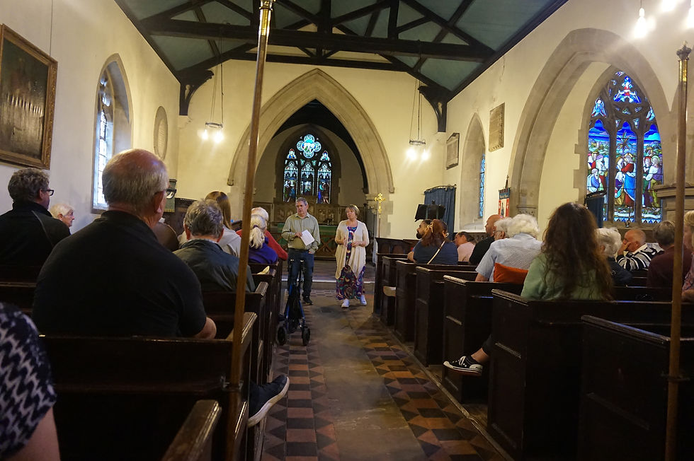 A busy community meeting