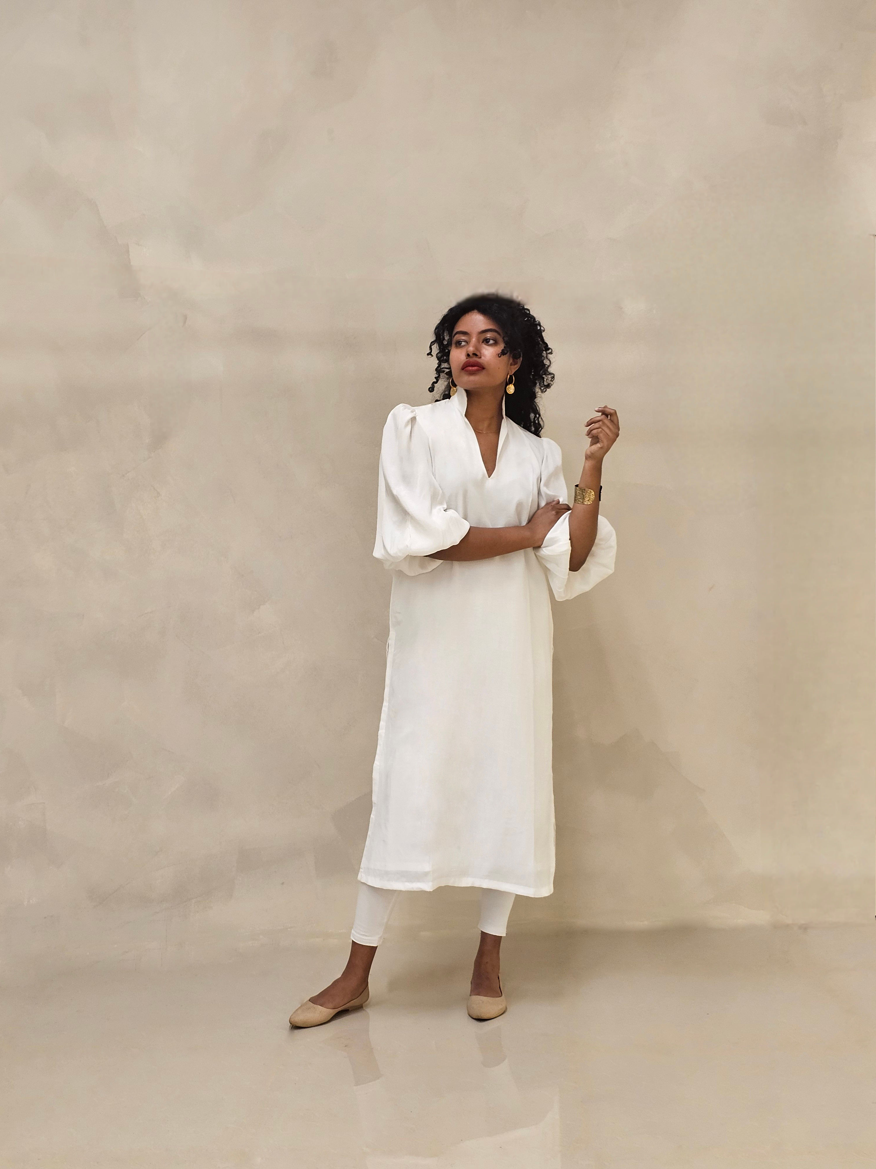 White kurthi