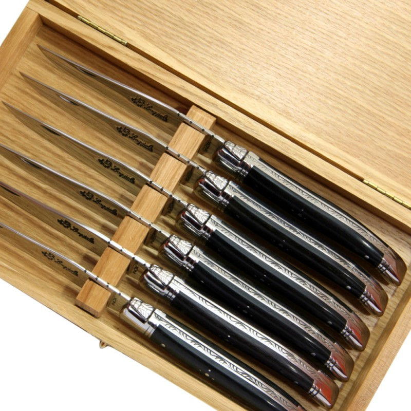 縮圖：Laguiole 乌木手柄牛排刀6件套装