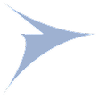 Stylized light blue arrow pointing right on black background