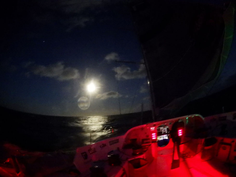 Moonlight sail in the Atlantic © Conrad Colman Foresight Natural Energy #Vendée Globe