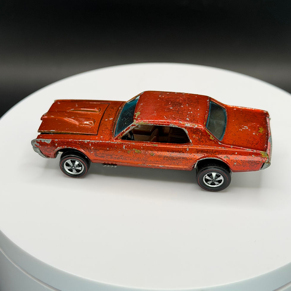 Thumbnail: 1968 Hot Wheels Redline Custom Cougar Orange - Painted Tooth, Hong Kong Base
