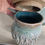 Thumbnail: Sweet & Stylish: Handcrafted Textured Honey Pot with Light Blue Charm