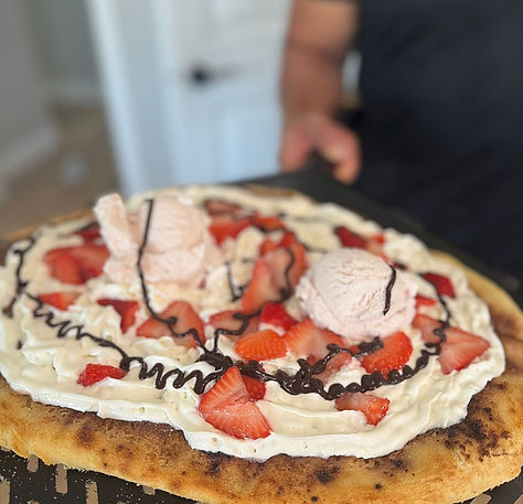 Strawberries and Cream Dessert Pizza