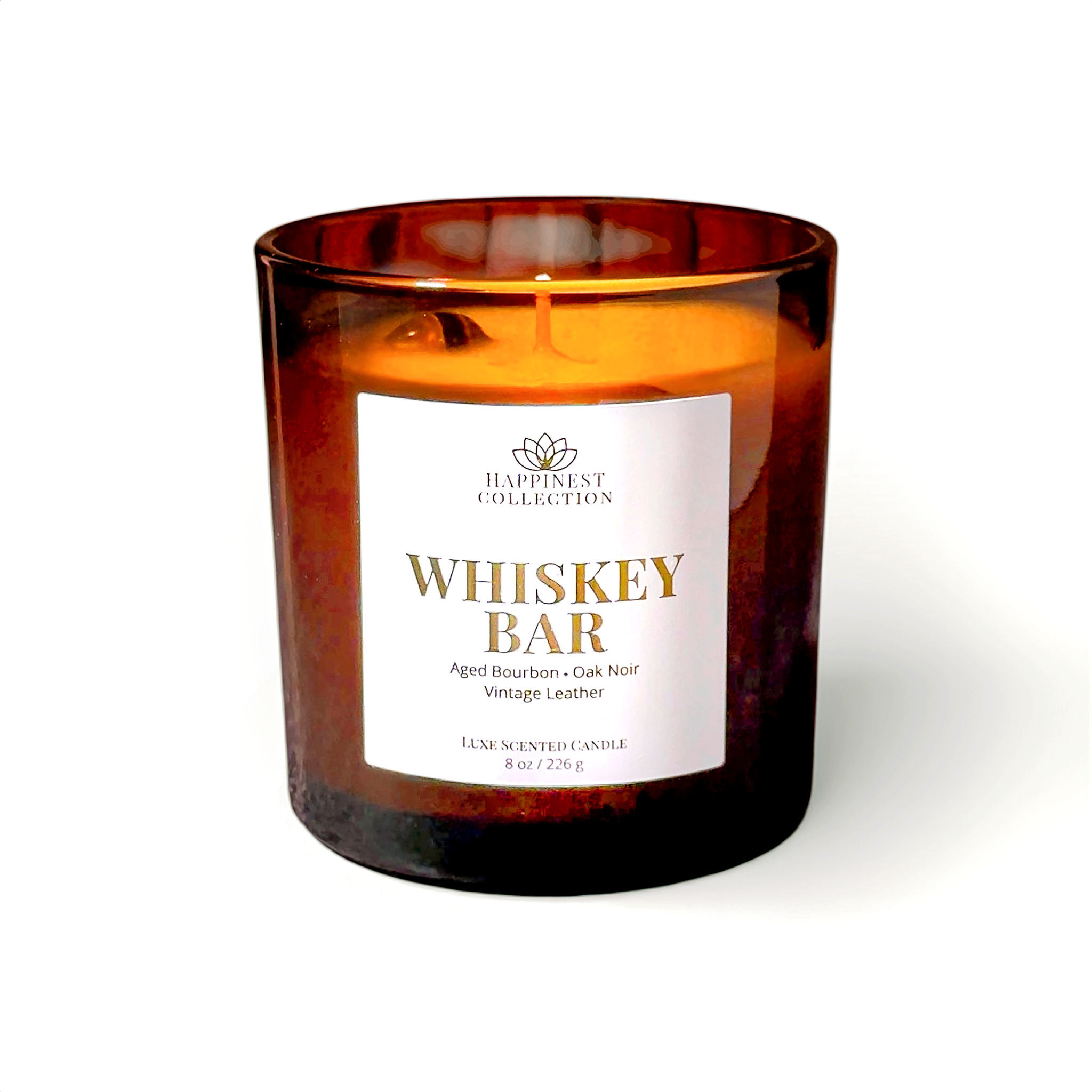 Whiskey Bar Luxury Candle – Aged Bourbon, Oak Noir & Vintage Leather