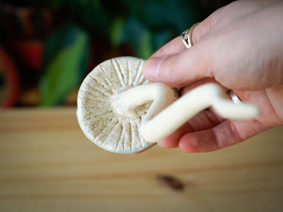 Thumbnail: Light Blue Ceramic Plant Mushroom