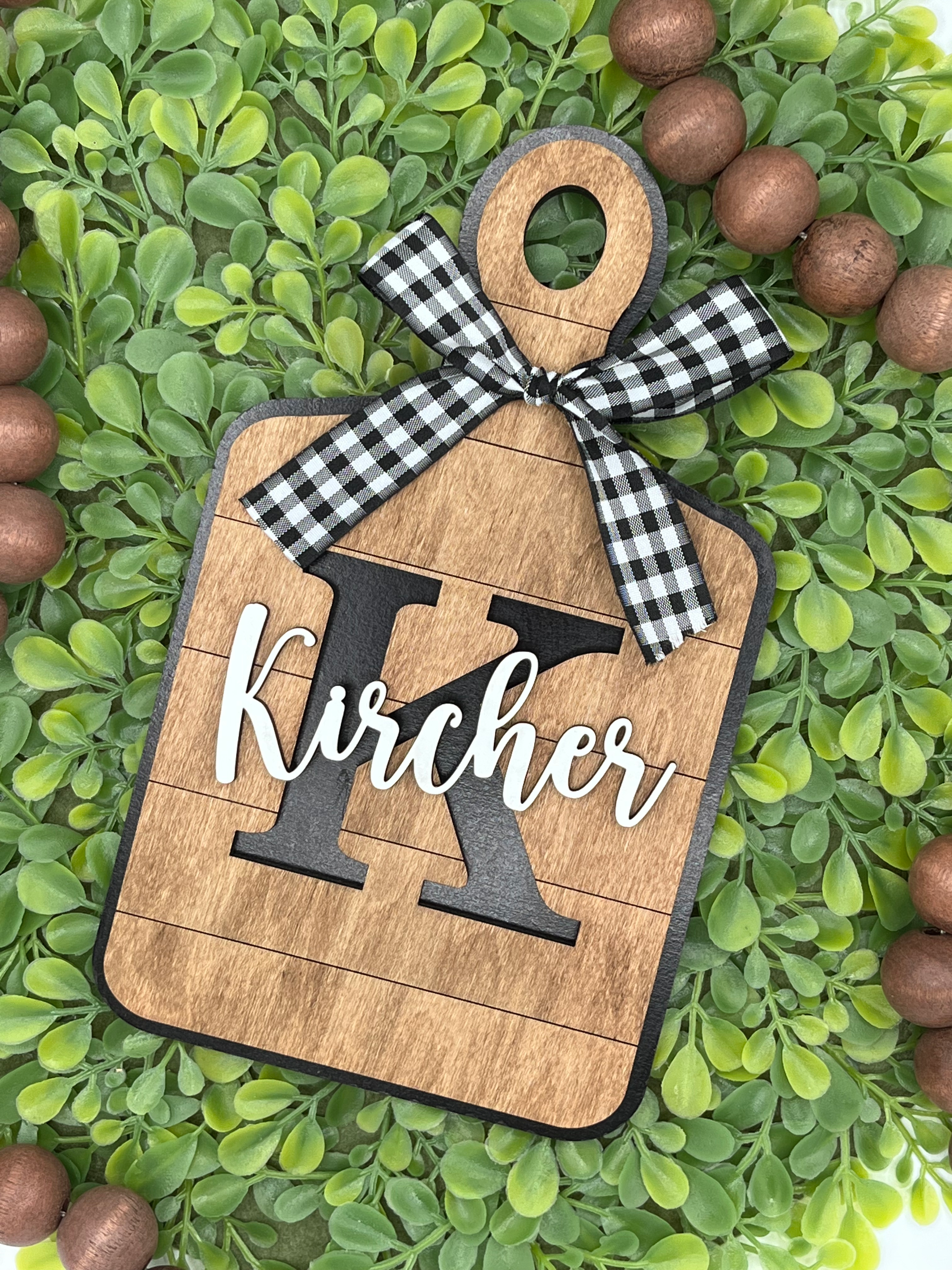 Personalized decor "cutting board" sign