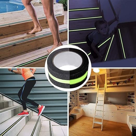 Thumbnail: Anti Skid Fall Resistant Tape, Self Adhesive, Foot Grip Tape, Glow in The Dark