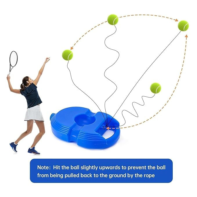 Thumbnail: Portable Tennis Equipment Tennis Trainer Rebound Ball with String Self Practice