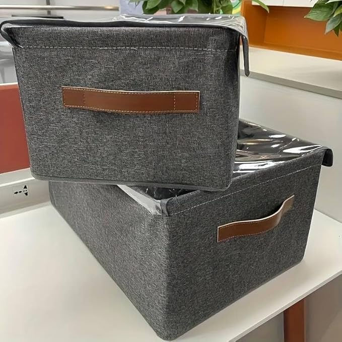 Thumbnail: Folding Storage Box With Lid - Clothes Organizer