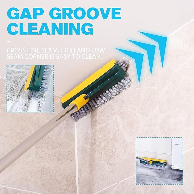Thumbnail: 120° Rotate 3 in 1 Bathroom Cleaning Brush with Wiper