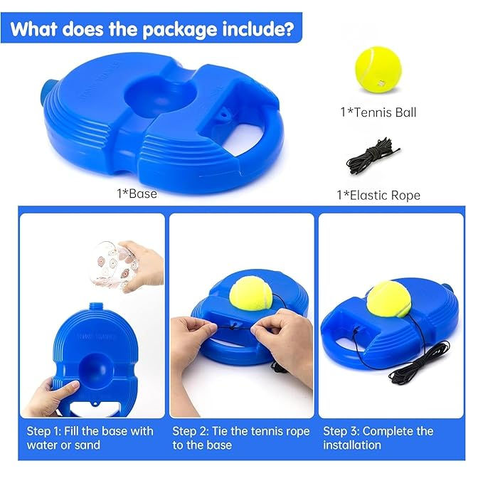 Thumbnail: Portable Tennis Equipment Tennis Trainer Rebound Ball with String Self Practice