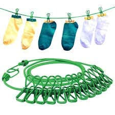 Thumbnail: Clothes Lines Adjustable Clothes Rope with pins (12pcs)