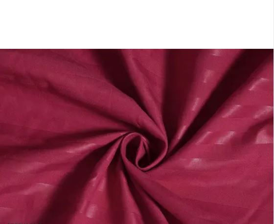 Thumbnail: Satin Stripes All Around Elasticated Fitted Double Bedsheet (Maroon)