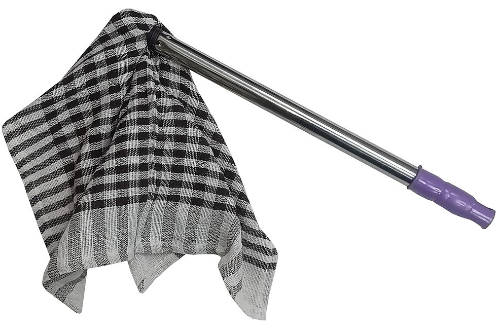 Thumbnail: Hand Duster with Plastic Handle and Reusable Cloth for Dusting and Cleaning