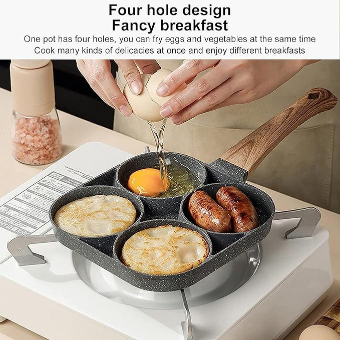 Thumbnail: 4 Cup Egg Frying Pan Nonstick Aluminum Egg Cooker Pancake