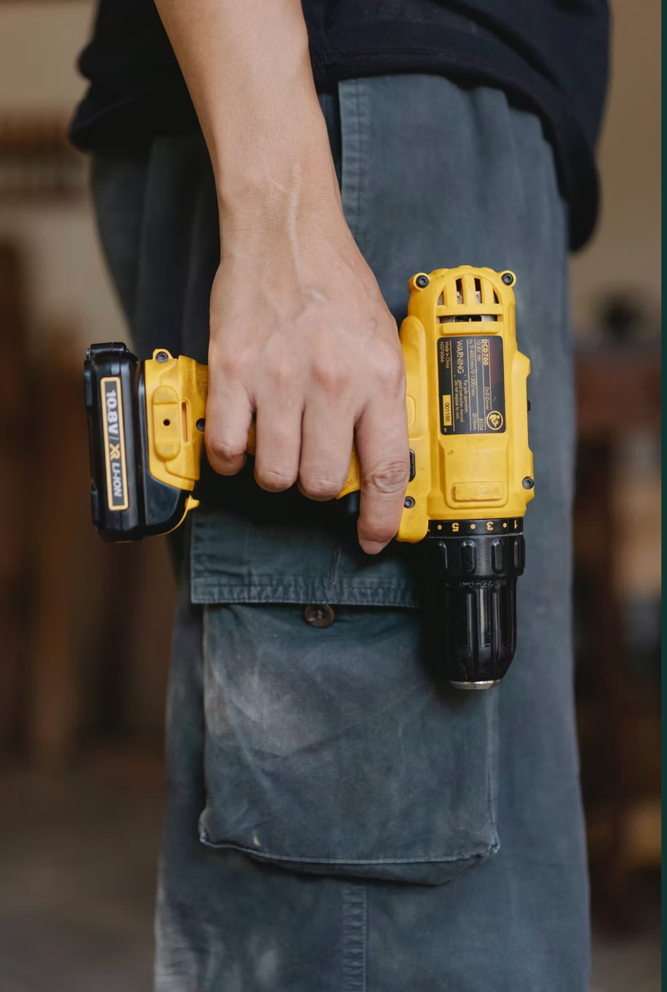 Man holding a drill