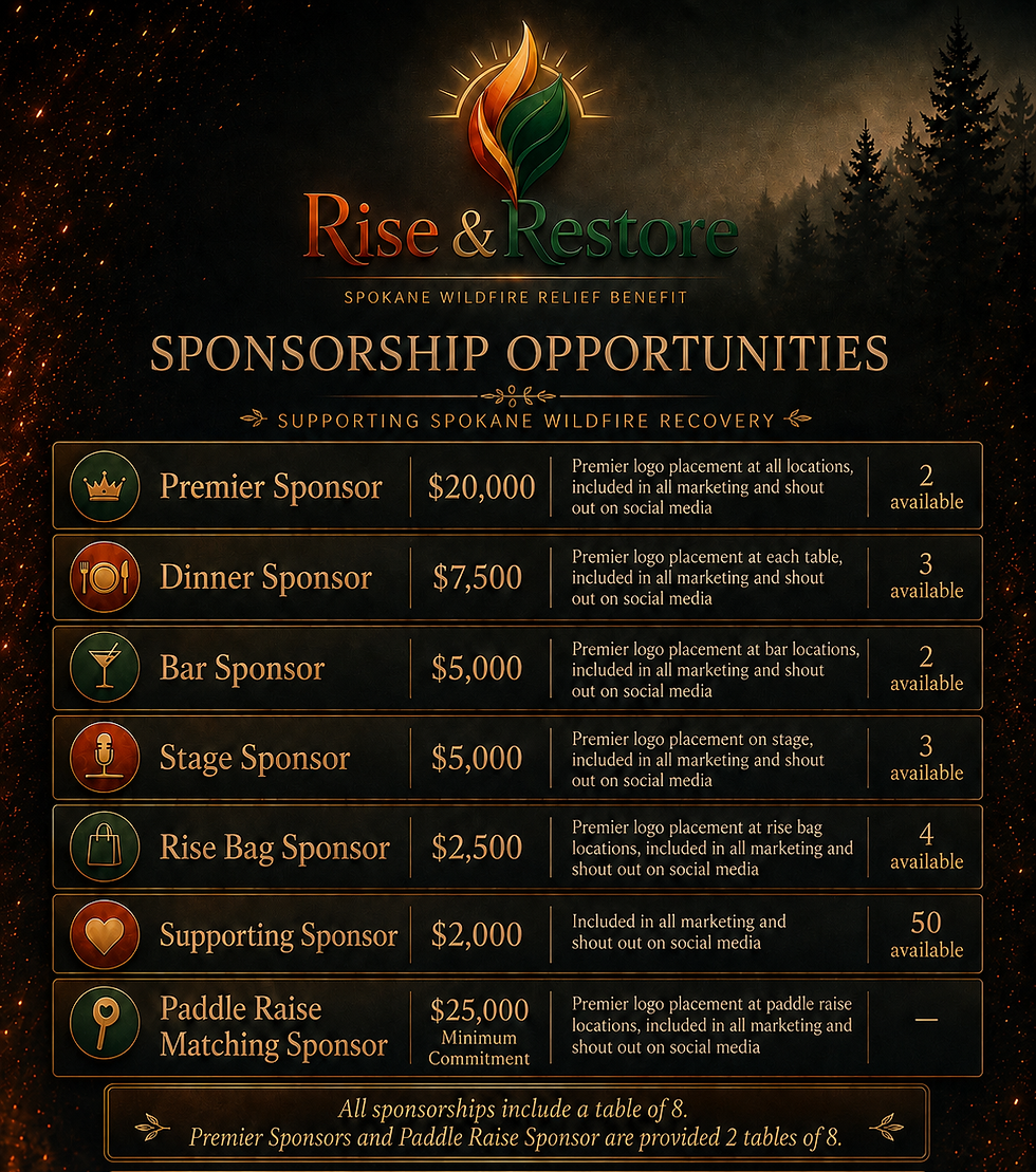 Rise and Restore Sponsorships 2026