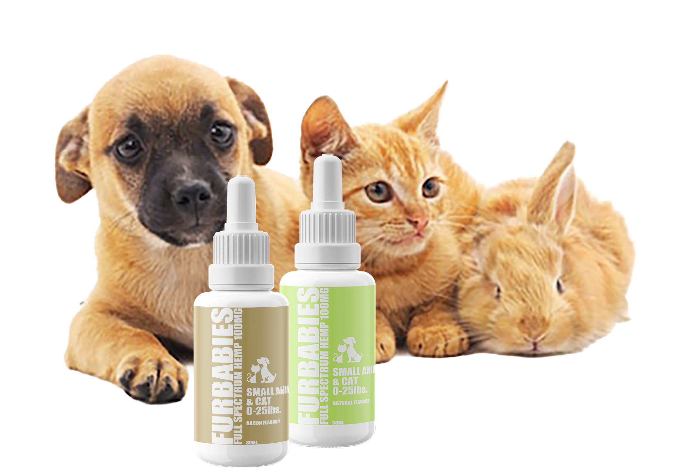 Small Breed, Cat & Small Animals - Natural or Bacon Flavour - 30mL - 100mg