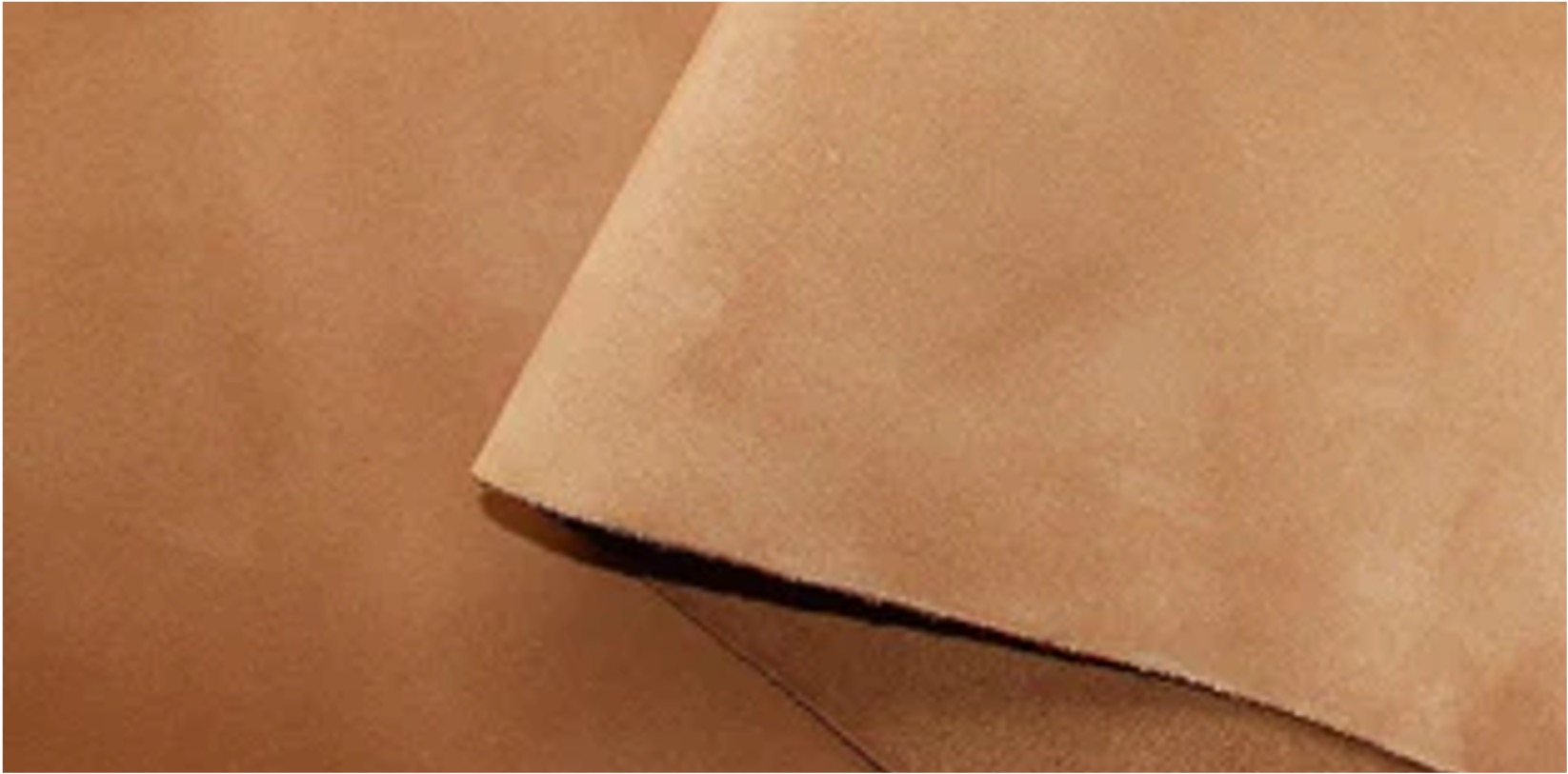 Suede surface with a brushed nap