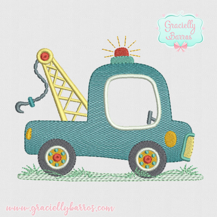 Matriz de Bordado Caminhãozinho Reboque GB001