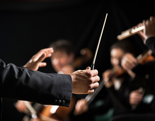 Orchestra Conductor on Stage
