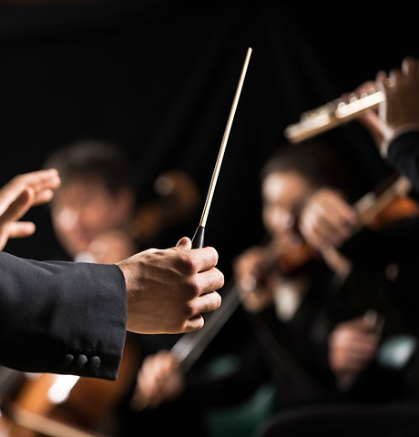 Orchestra Conductor on Stage