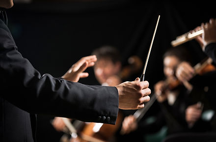Orchestra Conductor on Stage