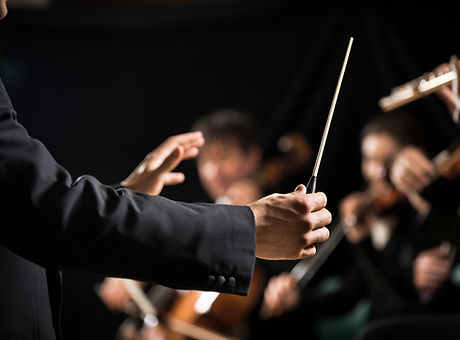 Orchestra Conductor on Stage