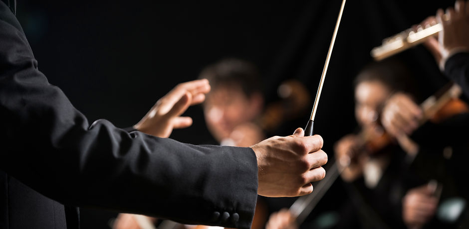 Orchestra Conductor on Stage