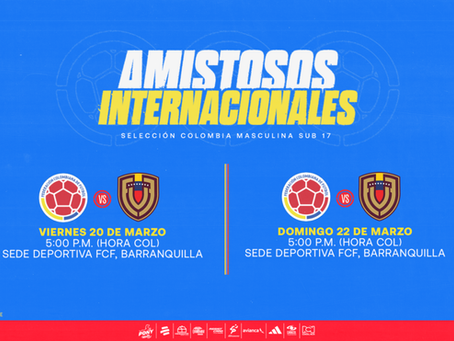 La Selección Colombia Masculina Sub-17 se alista con duelos clave a Venezuela 