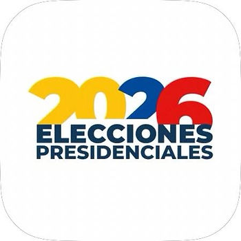 Logo de Elecciones Presidenciales 2026 en fondo blanco, con números 2026 en amarillo, azul y rojo.