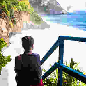 Peguyangan Waterfall, Blue Stairs, Nusa Penida, Bali, Indonesia