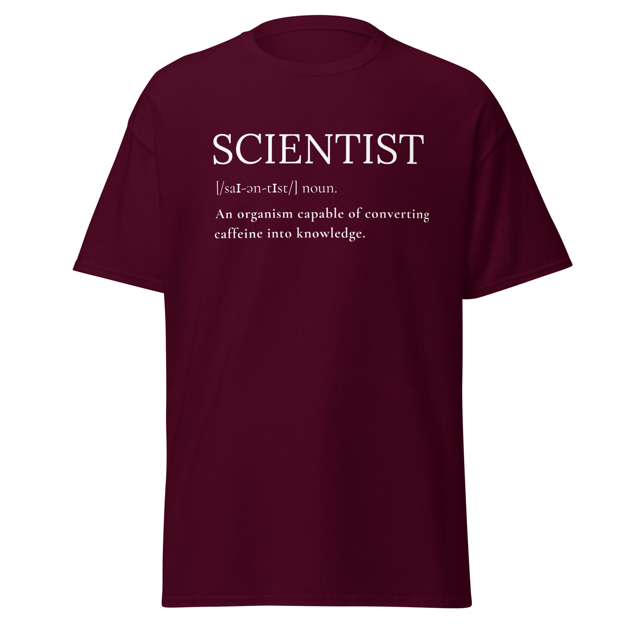 Scientist, Funny Definition, Front & Back, Minimalist