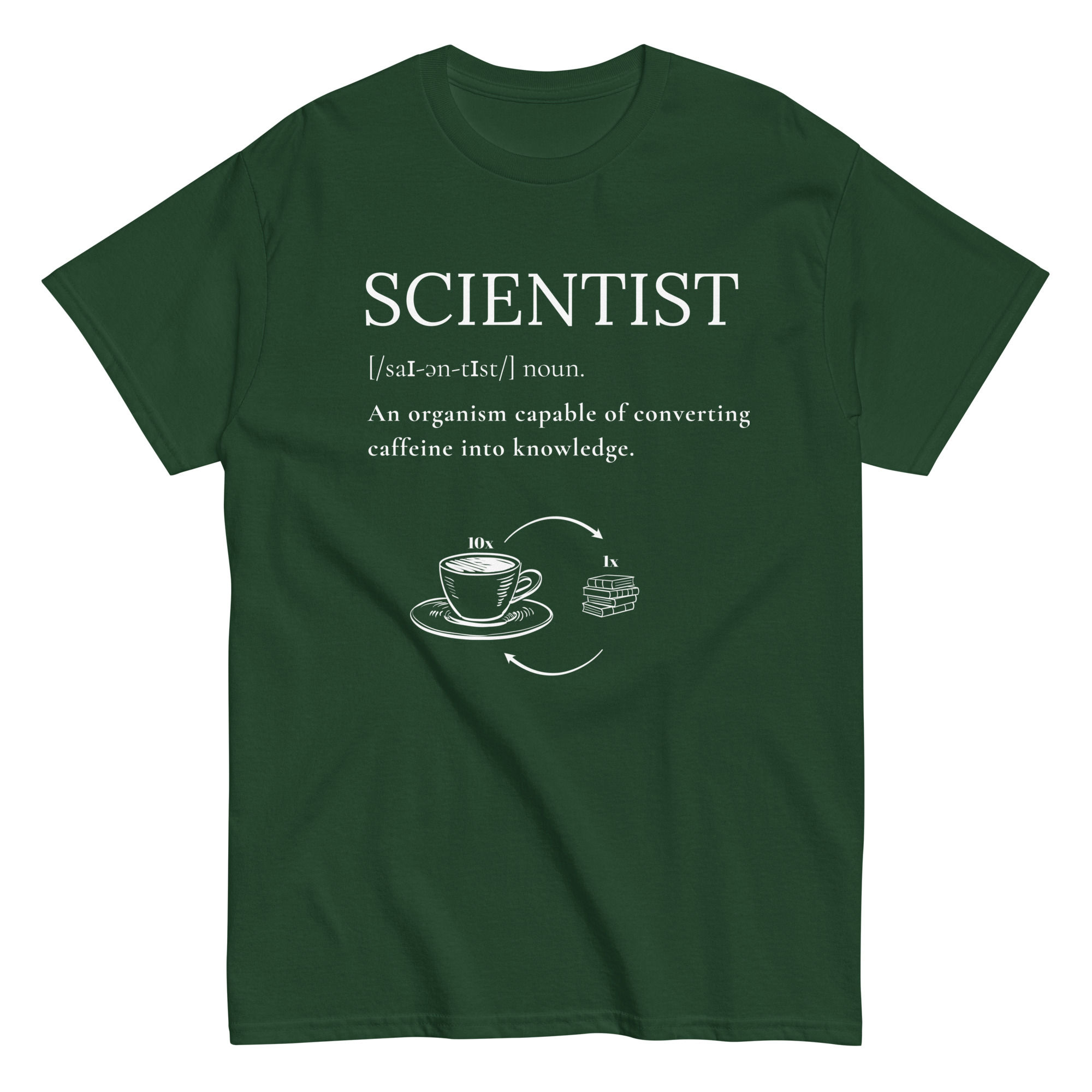 Scientist, Coffee to Knowledge Conversion Factor Tee