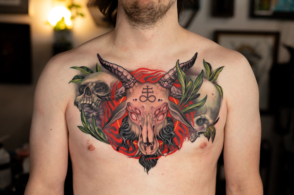 Baphomet Chest Tattoo