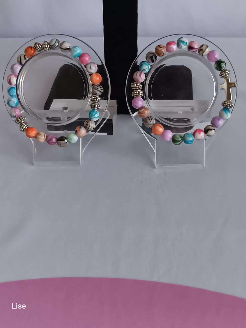 Thumbnail: Faith Cross Beaded 2pc Bracelets