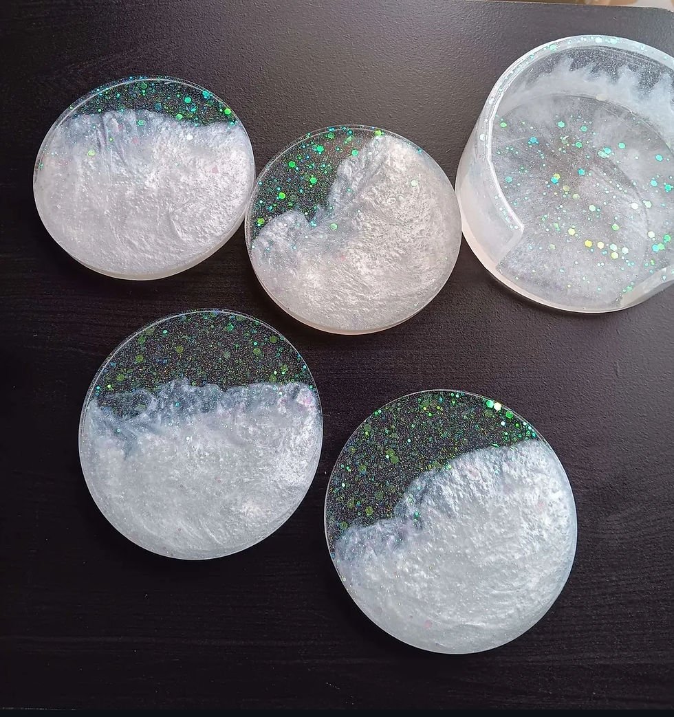 Thumbnail: Coasters with holder-5 piece set