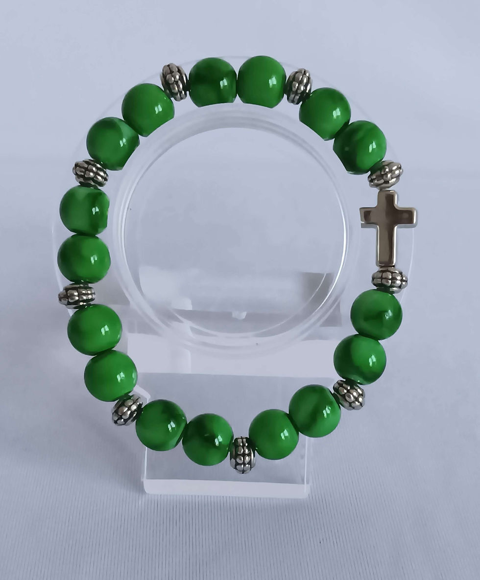 Thumbnail: Crowns and Crosses Men's Beaded Bracelets