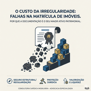 O Custo da Irregularidade Imobiliária: Como falhas na matrícula de imóveis barram negócios e desvalorizam o patrimônio
