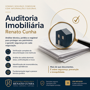 Auditoria Imobiliária: descubra os riscos antes de comprar, vender, alugar ou regularizar um imóvel (Auditoria Imobiliária, Análise de Transações, Regularização de imóveis).