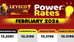 POWER RATES FOR THE MONTH OF FEBRUARY 2026