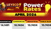 POWER RATES FOR THE MONTH OF APRIL 2026
