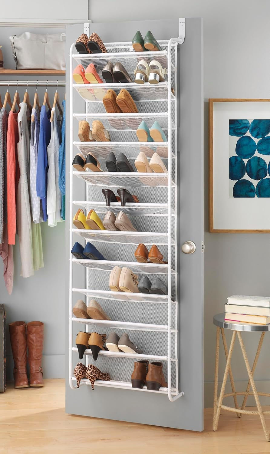 example over the door shoe organizer from Amazon