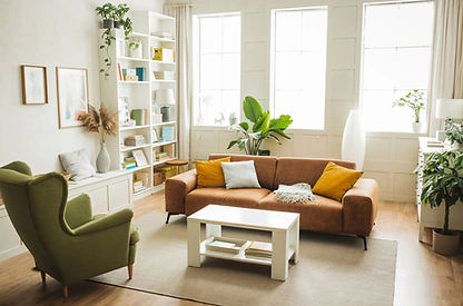 interior design minimalist living room area