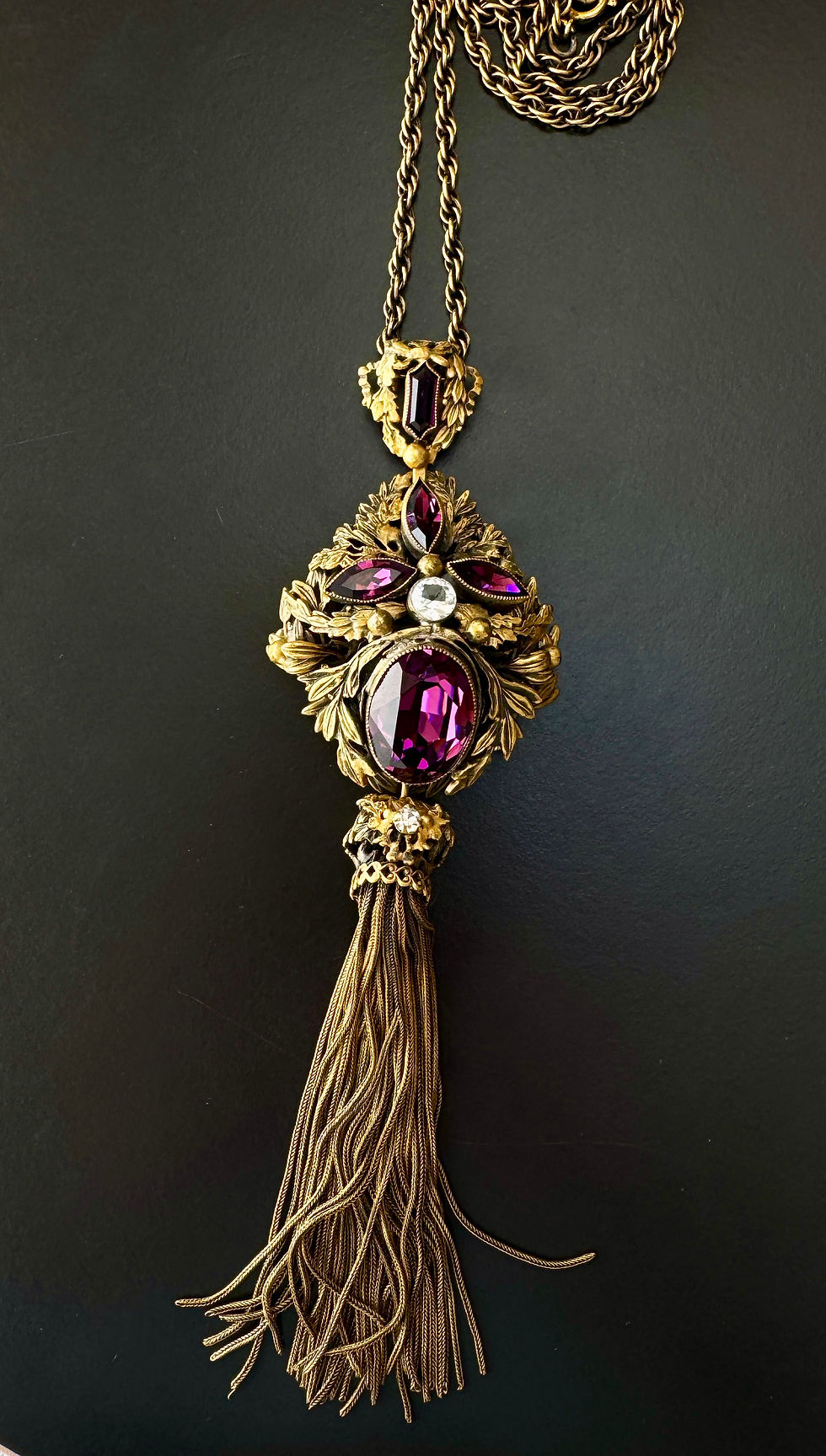 Thumbnail: Joseff of Hollywood, vintage “Russian Gold” necklace 