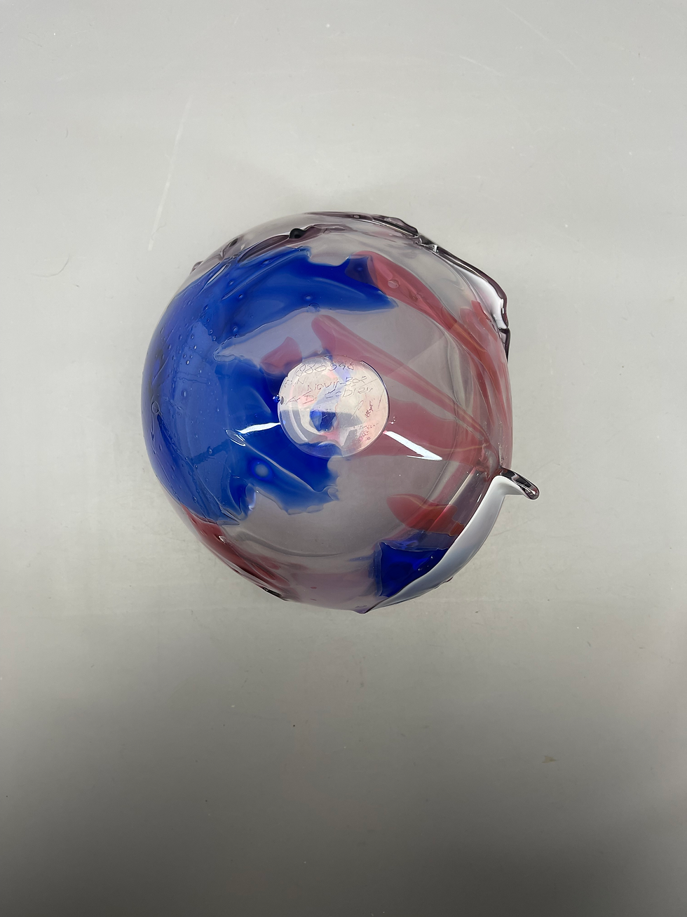 Thumbnail: Rode, blauwe unica vaas van Copier